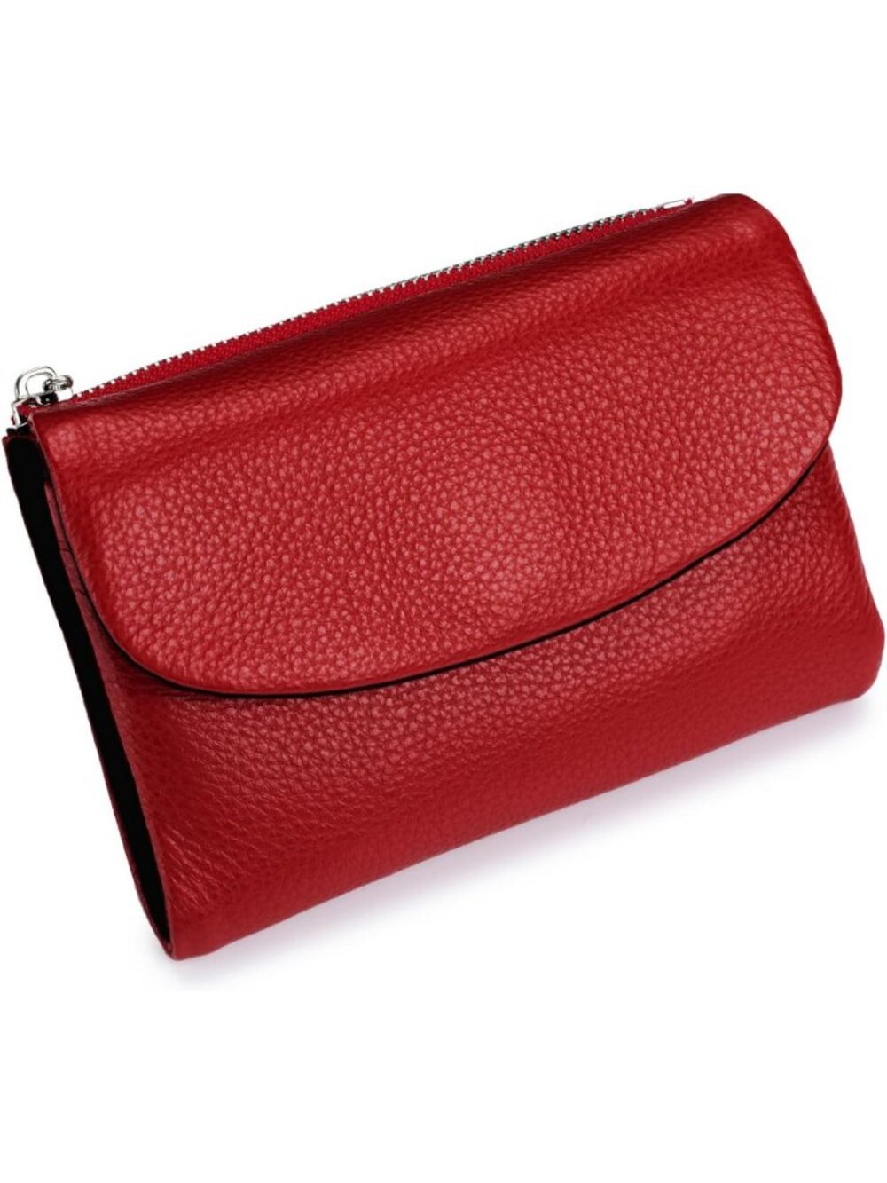 Stylish Premium Leather Wallet in Red & Black - Sleek Design, RFID Protection